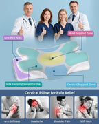 Cervical Neck Pillow for Pain Relief -Ergonomic Side Sleeper Pillow for Sleeping - Image 2