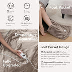Wapaneus Foot Pocket Heated Blanket Electric Throw - Image 3