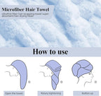 Hair Drying Towels, 19.7x31.5 inch Hair Towels - Image 3