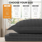 Cozyide Dark Grey Twin Duvet Cover, 2 Pieces Bedding Duvet Covers, Soft - Image 3