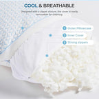 Sweetnight Cooling Pillows Queen Size Set of 2, Shredded Memory Foam Pillows 2 - Image 6