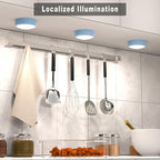 HELPLEX LED Puck Lights with Remote, 6 Pack Color Changing RGBW Stick-On Light - Image 2