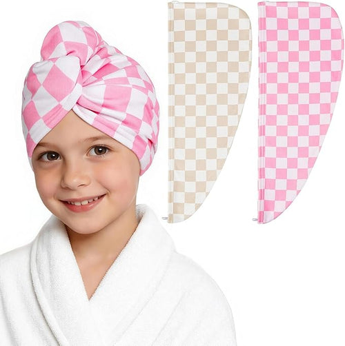 2 Pack Microfiber Hair Towel Wrap by BeBeJoJo