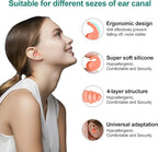Swimming Ear Plugs for Adults, 3 Pairs Waterproof Reusable Silicone Swim - Image 2