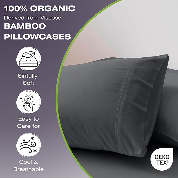 Greenleaf Queen Pillow Cases Set of 2 | Ultra-Soft Pillow Covers | Envelope - Image 4