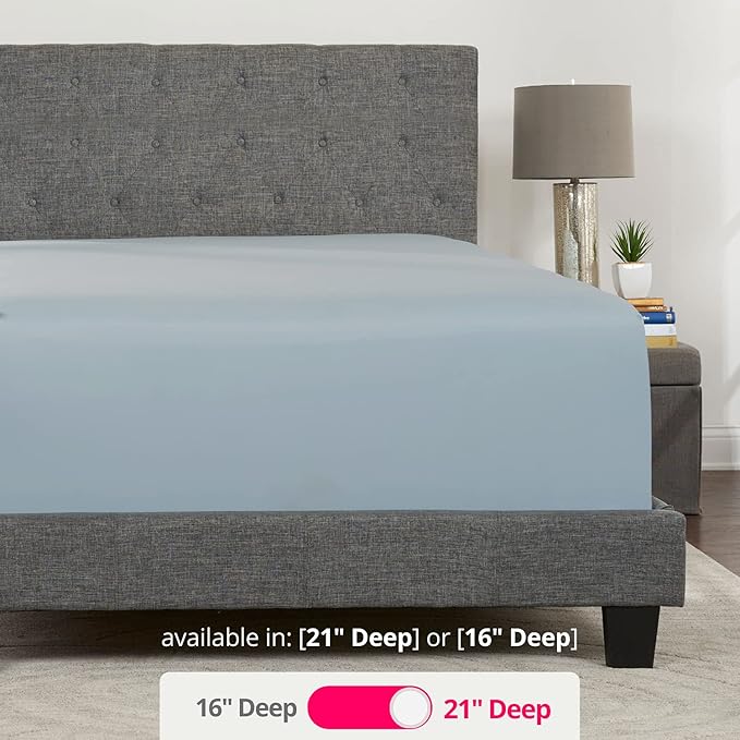 DeaLuxe Deep Pocket Twin Fitted Sheet – 17” - Image 3