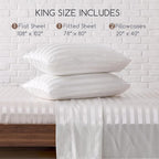 MR&HM Satin Bed Sheets, King Size Sheets Set - Image 2
