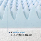 Best Price Mattress 4 Inch Egg Crate Memory Foam Mattress Topper - Image 8