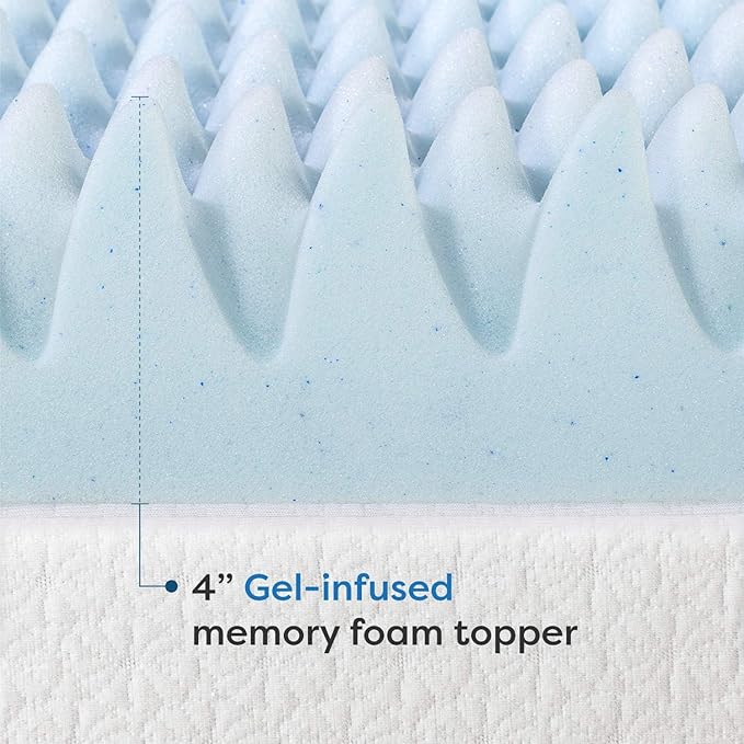 Best Price Mattress 4 Inch Egg Crate Memory Foam Mattress Topper - Image 8