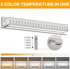 ZUZITO 30in LED Bathroom Lights Over Mirror Modern Crystal Vanity Lights Bar - Image 3