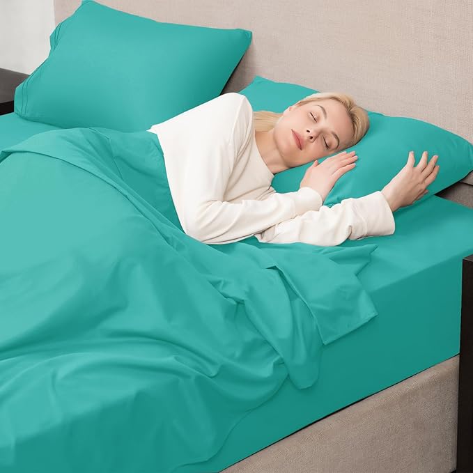 Mejoroom California King 1800 Thread Count Bed Sheets Set, Deep Pocket - Image 6