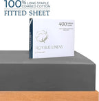 Royale Linens 400 Thread Count 100% American Grown Cotton Fitted Sheet Queen - Image 2
