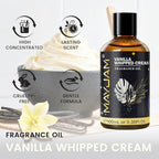 Vanilla Whipped Cream Fragrance Oil Essential Oil, MAYJAM 3.38FL.OZ Vanilla - Image 2