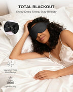 SilkSilky 100% 22 Momme Mulberry Silk Sleep Mask – Upgraded 3D Contoured Eye - Image 6