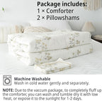 LEMIROE Floral Cotton Comforter King Size - Image 7