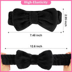 Ondder 8 Pack Makeup Headband Black and Pink Spa Headband Skincare Headbands - Image 2