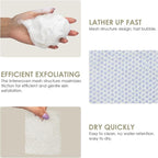 INNERNEED Exfoliating Net Cover Sponge Bath Scrubbing Loofah Rough Washcloth - Image 7