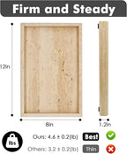 Real Natural Travertine Tray for Bathroom, Kitchen and Desktop, Rectangle - Image 2
