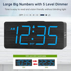 DreamSky Wooden Digital Alarm Clock - Image 4