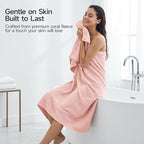REDKISS Soft Bath Towels Set of 4-35 x 70 in Extra Large Coral Fleece Bath Towel - Image 5
