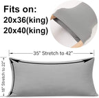 2-Pack Stretch King Pillow Cases - Image 2