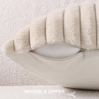 Pallene Faux Fur Plush Throw Pillow Covers 18x18 Set of 2, Luxury Soft Fluffy - Image 3