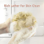 Rnoafmu Shower Loofah Bath Sponge, 60G Loofah Exfoliating Body Scrubber - Image 5