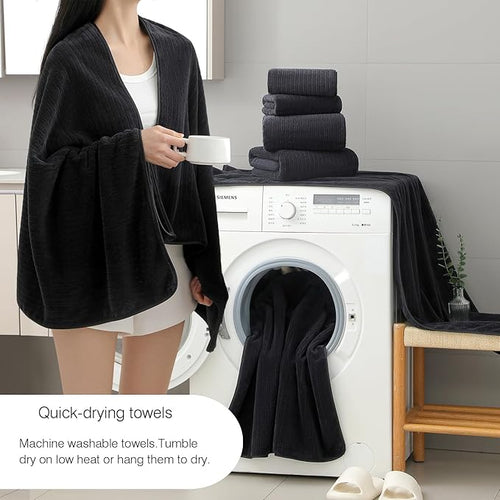 18 Piece Family Bath Towel Set Include 6 Bath Towels, 6 Hand Towels and 6 - Image 2