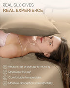 THXSILK Silk Pillowcase for Hair and Skin, 100% Mulberry Silk Bed Pillowcase 22 - Image 3