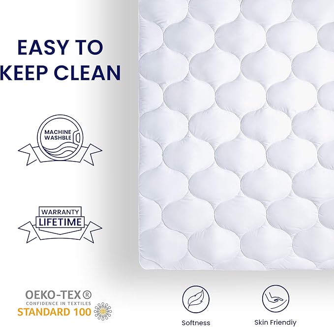 SLEEP ZONE Twin XL Mattress Pad Cover - Image 5