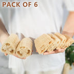 Natural Loofah 6-Pack, 4 Inch 100% Plant Fiber Exfoliating Sponge, Spa & Shower - Image 9