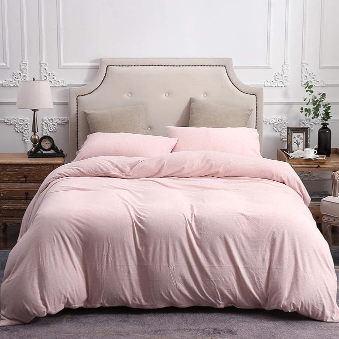 PURE ERA Jersey Knit Duvet Cover Set 100% T-Shirt Cotton Super Soft Comfy 3pc - Image 7