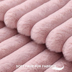 Pallene Faux Fur Plush Throw Pillow Covers 16x16 Set of 2, Luxury Soft Fluffy - Image 2