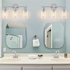 DLLT 3-Light Bathroom Light Fixtures: Chrome Modern Vanity Lights - Image 2