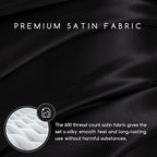 MR&HM Satin Bed Sheets, Full Size Sheets Set - Image 2