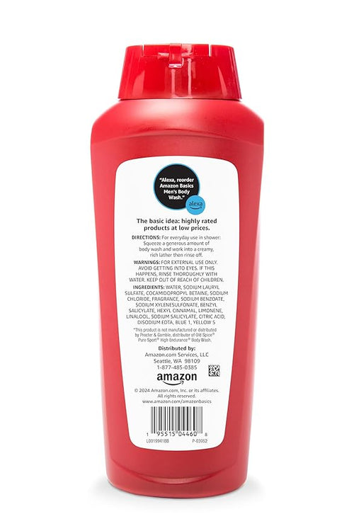 Amazon Basics Men's Body Wash, Sport Scent, Paraben and Phthalate Free - Image 2