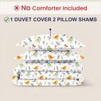 Kotton Culture 3 Pc King Size Duvet Cover Set- 100% Egyptian Cotton Sateen 600 - Image 2
