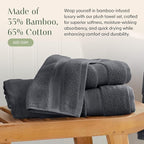 Springtree Home Luxury Viscose from Bamboo Bath Towel Set of 4 | 35% Viscose - Image 3