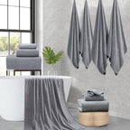 Ycosy Gray Bath Towels Set 35x70 Inches - Image 8