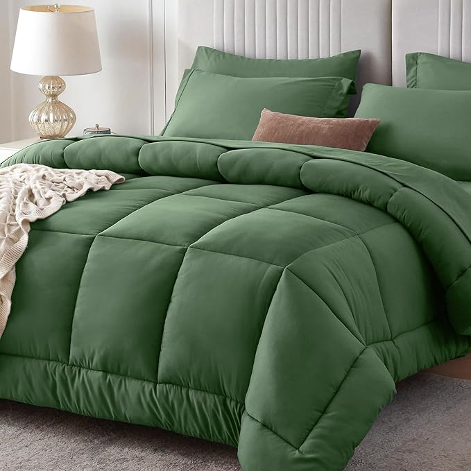 Sasttie Twin Comforter Set, 5 Pieces Bed in a Bag Twin, Complete Bedding Set by SASTTIE
