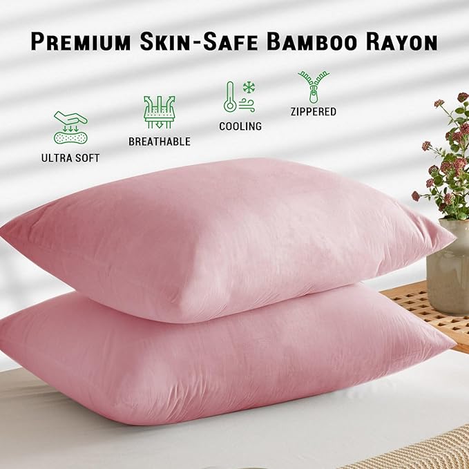 Gogreen Bamboo Rayon Waterproof Pillow Protector, Breathable Pillow Cover - Image 2