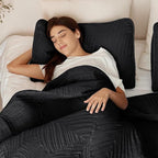 Exclusivo Mezcla Twin Quilt Bedding Set, Lightweight Black Quilts Twin Size - Image 4