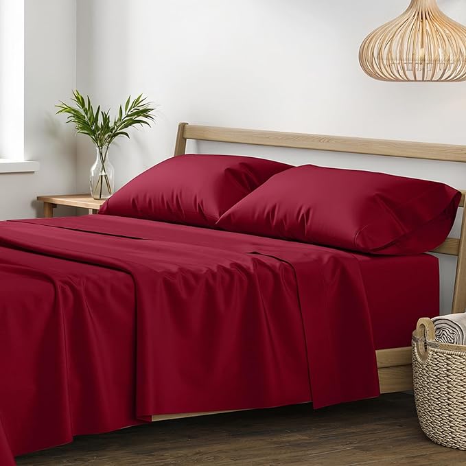 XOOX Linen 100% Egyptian Cotton Sheets King Size by XOOXLinen