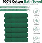 KAHAF COLLECTION 6 Pack Bath Towels Set 100% Ring Spun Cotton, Lightweight - Image 2