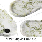 Koville Marble Vanity Tray for Bathroom Countertop, Stone Jewelry Dish Stone - Image 4