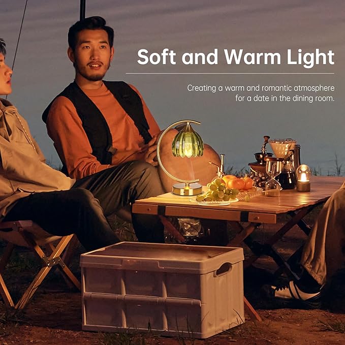 Tulip Table Lamp with 5200mAh Battery & Touch Control, Cordless Lamp with 3 - Image 7