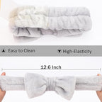 Ondder Spa Headband for Washing Face 8 Pack Gray Skincare Headbands for Women - Image 5