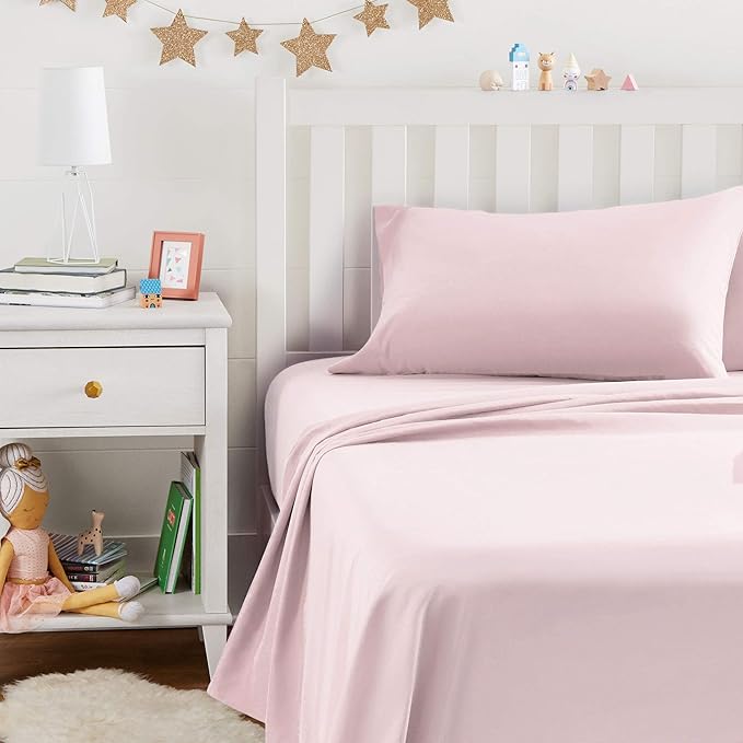 Amazon Basics Kid's Soft, Breathable, Easy-Wash Microfiber 3-Piece Sheet Set - Image 6