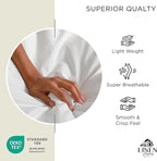 Linen Home 100% Cotton Percale Weave Fitted Sheet, King Size, 1 Deep Pocket - Image 5