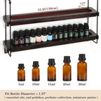 THYGIFTREE Essential Oil Storage Shelf Wall Mounted 16.9" Wooden Essential Oil - Image 5